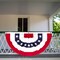 2 × 4 FT 4th of July Decorations, 4 PCS American Pleated Fan Flag, Patriotic Fourth of July Banner, Red White and Blue USA Flag Bunting for Memorial Day Independence Day Parade Outdoor Decor